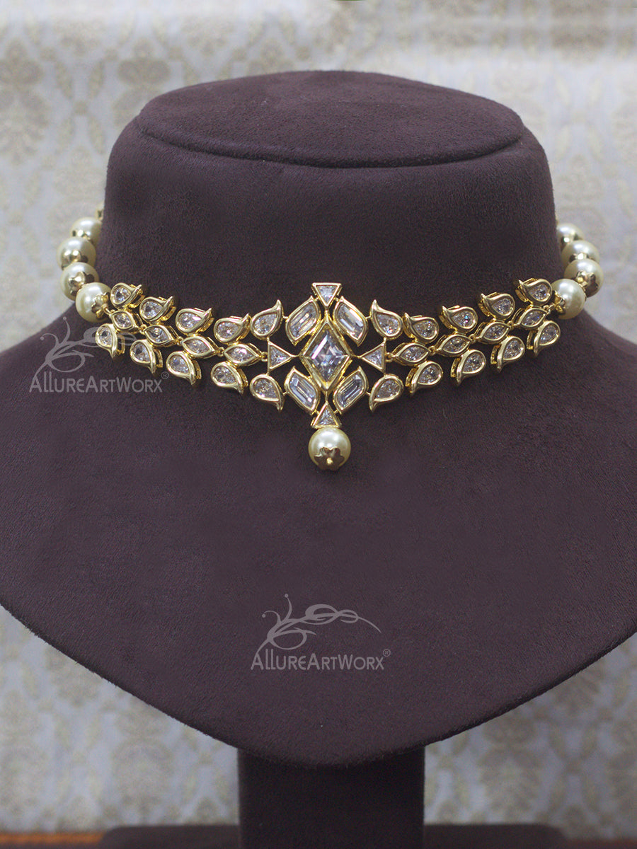 Pearl Uncut Choker(offwhite)